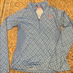 Under Armour Light Blue Geometric Half-Zip